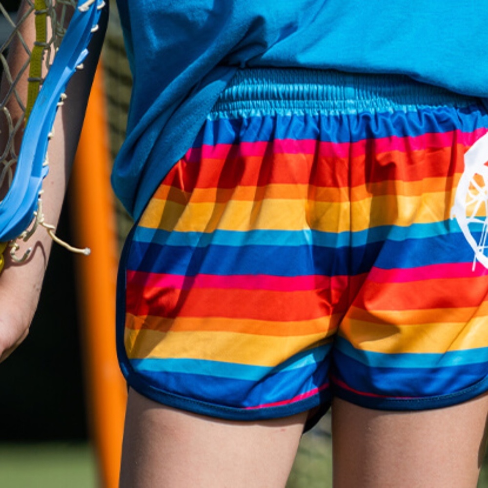 NEW WITH TAG- LU LU LAX Lacrosse  sunset shorts  ( YL)